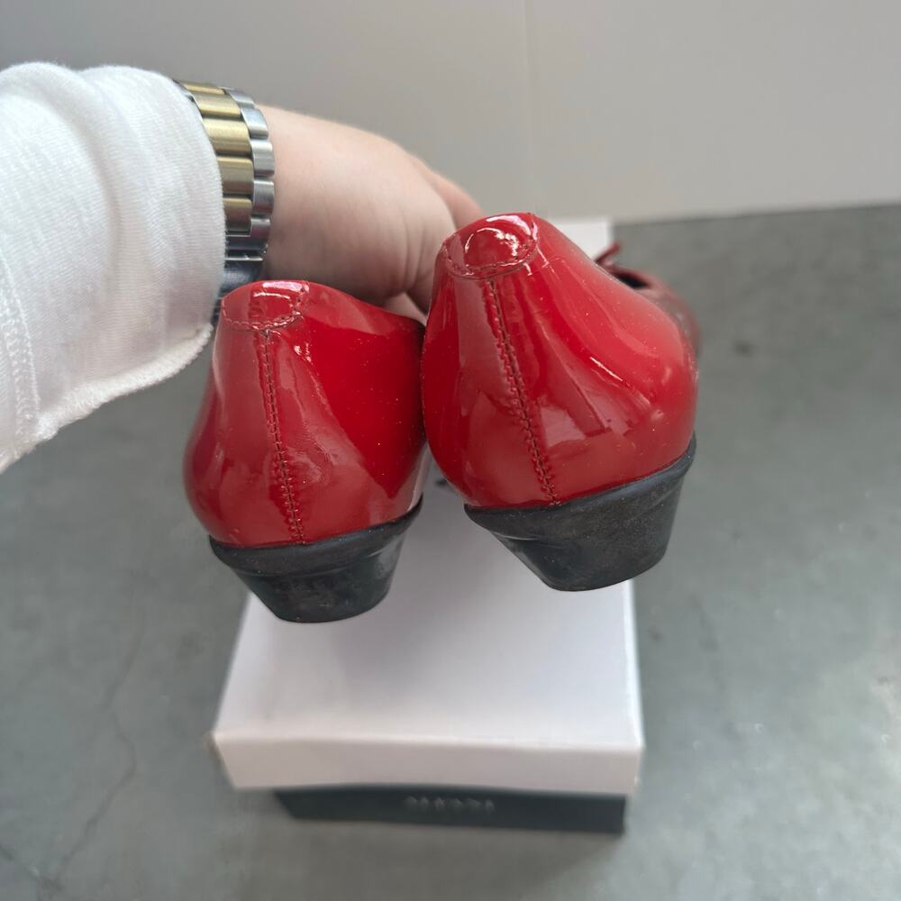 Alfani Cherry Red Patent Ballet Flats Size 8 - Picture 4 of 9